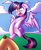 Size: 3029x3727 | Tagged: safe, artist:vetta, derpibooru import, fluttershy, twilight sparkle, twilight sparkle (alicorn), alicorn, insect, ladybug, pegasus, pony, blushing, coccinellidaephobia, female, flying, frog (hoof), horror, offscreen character, open mouth, startled, twilight hates ladybugs, underhoof