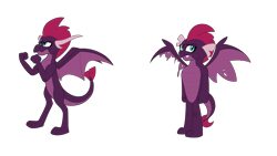 Size: 4500x2531 | Tagged: safe, artist:aaron amethyst, derpibooru import, tempest shadow, dragon, my little pony: the movie, dragonified, female, simple background, solo, species swap, transparent background