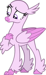 Size: 1170x1898 | Tagged: safe, artist:pegasski, derpibooru import, silverstream, classical hippogriff, hippogriff, the hearth's warming club, bald, base, eyelashes, female, hairless, no tail, simple background, smiling, solo, transparent background, two toned wings, wings