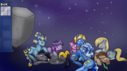 Size: 1366x768 | Tagged: safe, artist:jitterbugjive, derpibooru import, derpy hooves, doctor whooves, minuette, perfect pace, pinkie pie, tom, twilight sparkle, oc, oc:ananta, earth pony, pegasus, pony, unicorn, antagonist, ask discorded whooves, ask miss twilight sparkle, ask the master, crossover, crying, discord whooves, doctor who, doctorderpy, doctwi, female, lovestruck derpy, male, masterpie, pinkamena diane pie, race swap, rock, self ponidox, shipping, stars, straight, the doctor, the master, timelord ponidox