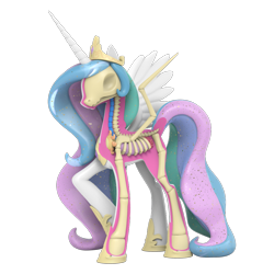 Size: 1000x1000 | Tagged: safe, derpibooru import, princess celestia, alicorn, pony, bone, dissectibles, freeny's hidden dissectibles, mighty jaxx, organs, simple background, solo, sun, transparent background