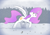 Size: 1920x1337 | Tagged: safe, artist:php111, princess celestia, alicorn, pony, drawthread, female, mare, outdoors, pink-mane celestia, ponified animal photo, profile, side view, snow, snowfall, solo