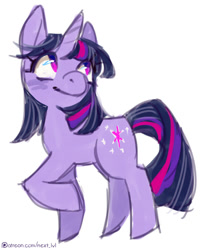 Size: 682x800 | Tagged: safe, artist:next-lvl, twilight sparkle, unicorn twilight, pony, unicorn, female, mare, simple background, solo, white background