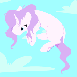 Size: 1020x1020 | Tagged: safe, artist:graceasyur, derpibooru import, oc, pony, unicorn, horn, sky, unicorn oc