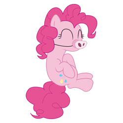 Size: 2449x2449 | Tagged: safe, artist:candy-muffin, derpibooru import, pinkie pie, earth pony, hybrid, pig, pony, bouncing, eyes closed, female, mare, pig nose, pig pony, piggie pie, simple background, solo, transparent background, vector