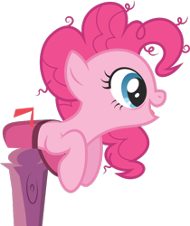 Size: 636x757 | Tagged: safe, artist:midnight--blitz, derpibooru import, pinkie pie, earth pony, pony, female, mailbox, mare, messy mane, simple background, solo, transparent background, vector