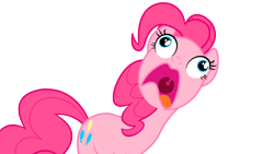 Size: 1366x768 | Tagged: safe, artist:cawinemd, derpibooru import, pinkie pie, earth pony, pony, too many pinkie pies, derp, derp face, female, mare, open mouth, pinkie frogmouth, simple background, solo, transparent background, vector