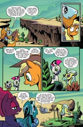 Size: 1200x1845 | Tagged: safe, artist:andypriceart, derpibooru import, idw, applejack, cactus rose, marini, medley brook, rockhoof, tempest shadow, zecora, abada, earth pony, kelpie, pony, unicorn, zebra, spoiler:comic, spoiler:comic91, cactus, desert, female, male, plant, preview, season 10