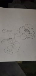 Size: 1908x4032 | Tagged: safe, artist:newbponeartist, derpibooru import, pinkie pie, earth pony, pony, sideways image, solo, traditional art