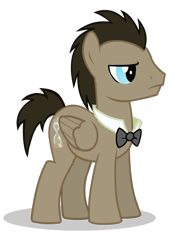 Size: 630x905 | Tagged: safe, artist:theevilflashanimator, derpibooru import, edit, doctor whooves, pegasus, pony, ask discorded whooves, bowtie, discord whooves, discorded, male, race swap, simple background, solo, stallion, transparent background, vector