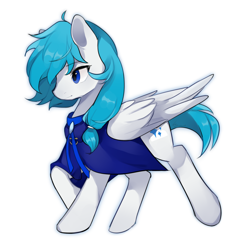 Size: 2000x2000 | Tagged: safe, artist:猞塔, derpibooru import, oc, oc only, oc:snowywelkin, pegasus, pony, male, simple background, solo, stallion, white background