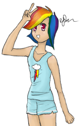 Size: 453x694 | Tagged: safe, artist:rpkm, derpibooru import, rainbow dash, human, clothes, humanized, tanktop