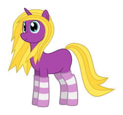 Size: 1578x1474 | Tagged: safe, artist:llcodall, derpibooru import, oc, oc only, oc:autumn dawn, pony, unicorn, 2021 community collab, clothes, derpibooru community collaboration, female, mare, simple background, socks, solo, striped socks, transparent background, vector