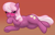 Size: 3237x2070 | Tagged: safe, artist:eel's stuff, cheerilee, earth pony, pony, blushing, cute, eyes closed, female, gradient background, lying down, mare, raised hoof, smiling, solo, underhoof