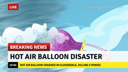 Size: 1280x720 | Tagged: safe, derpibooru import, edit, edited screencap, screencap, wonderbolts academy, bad end, break your own news, breaking news, hot air balloon, implied death, twinkling balloon