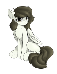 Size: 1200x1560 | Tagged: safe, artist:d.w.h.cn, derpibooru import, oc, pegasus, pony, 2021 community collab, derpibooru community collaboration, looking at you, simple background, sitting, smiling, solo, transparent background