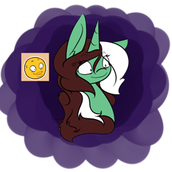 Size: 800x800 | Tagged: safe, artist:kaggy009, derpibooru import, oc, oc:peppermint pattie (unicorn), pony, unicorn, ask peppermint pattie, female, mare, solo