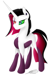 Size: 606x880 | Tagged: safe, artist:crystalcontemplator, derpibooru import, oc, oc only, pony, unicorn, ear piercing, eye scar, heterochromia, horn, piercing, scar, signature, simple background, solo, transparent background, unicorn oc