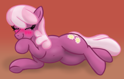 Size: 3237x2070 | Tagged: safe, artist:eel's stuff, derpibooru import, cheerilee, earth pony, pony, belly button, blushing, cheeribetes, cute, eyes closed, female, gradient background, mare, smiling, solo