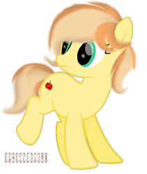 Size: 1000x1184 | Tagged: safe, artist:indonesiarailroadpht, derpibooru import, oc, oc only, oc:fruitlines, earth pony, pony, looking back, simple background, solo, transparent background