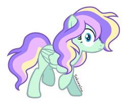 Size: 2104x1708 | Tagged: safe, artist:sakurainu2715, derpibooru import, oc, oc only, pegasus, pony, female, magical lesbian spawn, mare, offspring, parent:fluttershy, parent:rainbow dash, parents:flutterdash, simple background, solo, transparent background