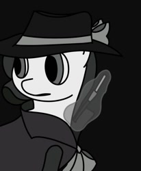 Size: 771x936 | Tagged: safe, artist:melodysketch, derpibooru import, rarity, pony, unicorn, black and white, cigarette, cigarette holder, monochrome, noir, solo, telekinesis