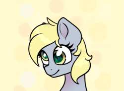 Size: 957x701 | Tagged: safe, artist:cornelia_nelson, artist:lazy_daissy, derpibooru import, derpy hooves, pegasus, pony, ;p, animated, animated background, blinking, bust, commission, cute, derpabetes, gif, heart eyes, one eye closed, perfect loop, portrait, tongue out, wingding eyes, wink, ych animation, ych example, ych result, your character here