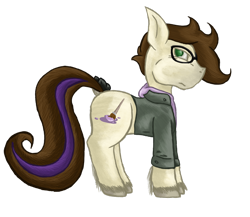 Size: 1702x1476 | Tagged: safe, artist:lil_vampirecj, derpibooru import, oc, oc only, oc:cjvampire, earth pony, pony, undead, vampire, vampony, 2021 community collab, arabian pony, art, bow, brown mane, clothes, cutie mark, derpibooru community collaboration, glasses, green eyes, hoodie, hooves, jacket, no watermark, paintbrush, simple background, solo, tail bow, tail highlight, transparent background
