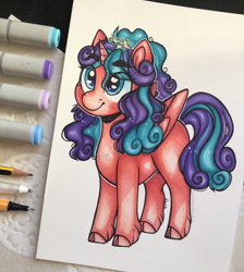 Size: 2788x3107 | Tagged: safe, artist:canadianpancake1, derpibooru import, princess flurry heart, alicorn, curly hair, curly mane, solo, traditional art