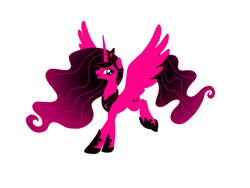 Size: 2048x1536 | Tagged: safe, artist:laalaaangel, derpibooru import, alicorn, pony, alicornified, flying, hoof shoes, jewelry, peytral, ponified, race swap, simple background, six (musical), solo, tiara, white background