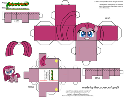 Size: 2979x2354 | Tagged: safe, derpibooru import, edit, pinkie pie, earth pony, pony, my little pony: pony life, cubeecraft, pinkamena diane pie, simple background, solo