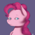 Size: 1500x1500 | Tagged: safe, artist:plaguemare, derpibooru import, pinkie pie, earth pony, pony, creepy, drawthread, female, lineless, mare, request, simple background, solo, uncanny valley