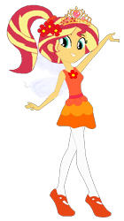 Size: 336x598 | Tagged: safe, artist:cookiechans2, artist:selenaede, artist:user15432, derpibooru import, sunset shimmer, human, equestria girls, ballerina, ballet, ballet slippers, base used, braided ponytail, clothes, crown, dress, fairy, fairy princess, fairy wings, fairyized, flower, flower in hair, jewelry, leggings, orange dress, ponytail, regalia, shimmercorn, shimmerina, shoes, simple background, slippers, sugar plum fairy, sugarplum fairy, transparent background, tutu, wings