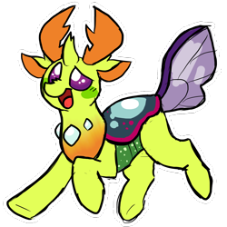 Size: 1200x1200 | Tagged: safe, artist:raystar-draws, derpibooru import, thorax, changedling, changeling, cute, king thorax, male, open mouth, simple background, solo, thorabetes, transparent background, white outline