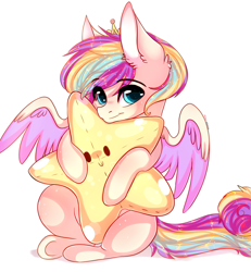 Size: 2743x2971 | Tagged: safe, artist:1fresita, derpibooru import, oc, pegasus, pony, male, solo, stallion, star plushie, two toned wings, wings