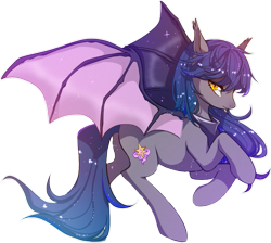 Size: 697x624 | Tagged: safe, artist:寒鸦, derpibooru import, oc, oc only, oc:夜影辰星, bat pony, 2021 community collab, clothes, derpibooru community collaboration, scarf, simple background, solo, transparent background