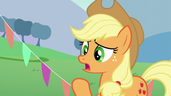 Size: 1920x1080 | Tagged: safe, derpibooru import, screencap, applejack, earth pony, pony, the mane attraction, female, mare, solo