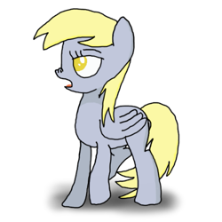 Size: 673x673 | Tagged: safe, artist:whistle blossom, derpibooru exclusive, derpibooru import, derpy hooves, pegasus, pony, the last roundup, cute, derpabetes, female, mare, open mouth, png, shading practice, simple background, solo, transparent background