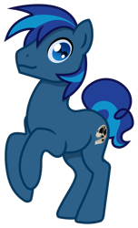 Size: 608x1000 | Tagged: safe, artist:saby, derpibooru exclusive, derpibooru import, oc, oc only, oc:cobalt fossil, earth pony, pony, .svg available, 2021 community collab, button eyes, derpibooru community collaboration, male, rearing, simple background, smiling, solo, stallion, svg, transparent background, vector