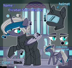 Size: 3731x3562 | Tagged: safe, artist:midnightmusic, derpibooru import, oc, oc only, oc:elizabat stormfeather, alicorn, bat pony, bat pony alicorn, pony, alicorn oc, among us, bat pony oc, bat wings, commission, crewmate, crossover, female, helmet, horn, mare, missing cutie mark, raised hoof, reference sheet, solo, spacesuit, video game crossover, wings, ych result