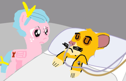 Size: 1111x719 | Tagged: safe, artist:arvin-sweetiepupfan, derpibooru import, cozy glow, pegasus, pony, 1000 hours in ms paint, death, simba