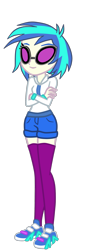 Size: 748x2200 | Tagged: safe, alternate version, artist:gmaplay, derpibooru import, dj pon-3, vinyl scratch, equestria girls, alternate outfits, simple background, solo, transparent background