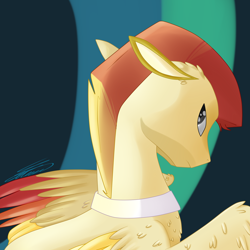 Size: 3000x3000 | Tagged: safe, artist:crystalcontemplator, derpibooru import, oc, oc only, oc:jet stream, pegasus, pony, abstract background, bust, male, pegasus oc, solo, stallion, wings