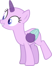 Size: 982x1227 | Tagged: safe, artist:pegasski, derpibooru import, oc, oc only, alicorn, pony, every little thing she does, the last crusade, alicorn oc, bald, base, bedroom eyes, eyelashes, eyes closed, grin, horn, simple background, smiling, solo, transparent background, two toned wings, wings