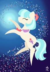 Size: 1800x2600 | Tagged: safe, artist:dawn-designs-art, derpibooru import, coco pommel, earth pony, pony, abstract, abstract art, abstract background, commissions open, floating, minimalist, modern art, solo