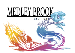 Size: 2844x2005 | Tagged: safe, artist:skunkstripe, derpibooru import, medley brook, kelpie, clothes, final fantasy, final fantasy x, hoodie, japanese, katakana, text, water