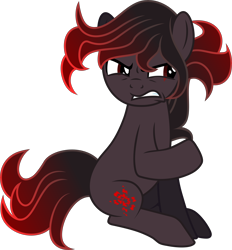 Size: 6936x7479 | Tagged: safe, artist:lincolnbrewsterfan, derpibooru exclusive, derpibooru import, oc, oc only, oc:trauma trigger, earth pony, .svg available, angry, earth pony oc, edgy, furious, gritted teeth, male, ponified derpibooru tag, simple background, stallion, stallion oc, svg, transparent background, trauma trigger, trauma trigger is not amused, unamused, vector