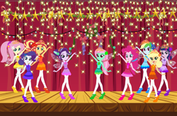 Size: 1866x1230 | Tagged: safe, artist:moonwhisperderpy, artist:selenaede, artist:user15432, derpibooru import, applejack, fluttershy, minty, pinkie pie, rainbow dash, rarity, starlight glimmer, sunset shimmer, twilight sparkle, twilight sparkle (alicorn), alicorn, human, equestria girls, g3, applerina, ballerina, ballerinas, ballet, ballet dancing, ballet slippers, base used, bell, bells, blue dress, braided ponytail, christmas, christmas lights, christmas ornament, christmas ornaments, christmas star, christmas wreath, clothes, crown, dancing, decoration, dress, equestria girls style, equestria girls-ified, fairies, fairies are magic, fairy, fairy princess, fairy wings, fairyized, flower, flower in hair, flutterina, g3 to equestria girls, g3 to g4, generation leap, glimmerina, green dress, holiday, jewelry, leggings, mintyrina, orange dress, pink dress, pinkarina, pinkierina, pinkirina, ponytail, princess applejack, princess fluttershy, princess minty, princess misty, princess pinkie pie, princess rainbow dash, princess rarity, princess starlight glimmer, purple dress, race swap, rainbowrina, raririna, regalia, shimmercorn, shimmerina, shoes, slippers, stage, stars, sugar plum fairy, sugarplum fairy, tutu, twilarina, wings, wreath, yellow dress