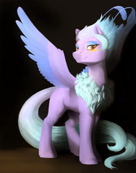 Size: 1650x2100 | Tagged: safe, artist:silfoe, derpibooru import, oc, oc only, oc:empyrea, pegasus, pony, female, looking at you, mare, neck fluff, pegasus oc, solo, wings