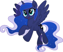 Size: 6662x5491 | Tagged: safe, artist:pumpkinpieforlife, derpibooru import, princess luna, alicorn, pony, absurd resolution, cute, female, filly, flying, lunabetes, mare, simple background, smiling, solo, transparent background, vector, woona, younger